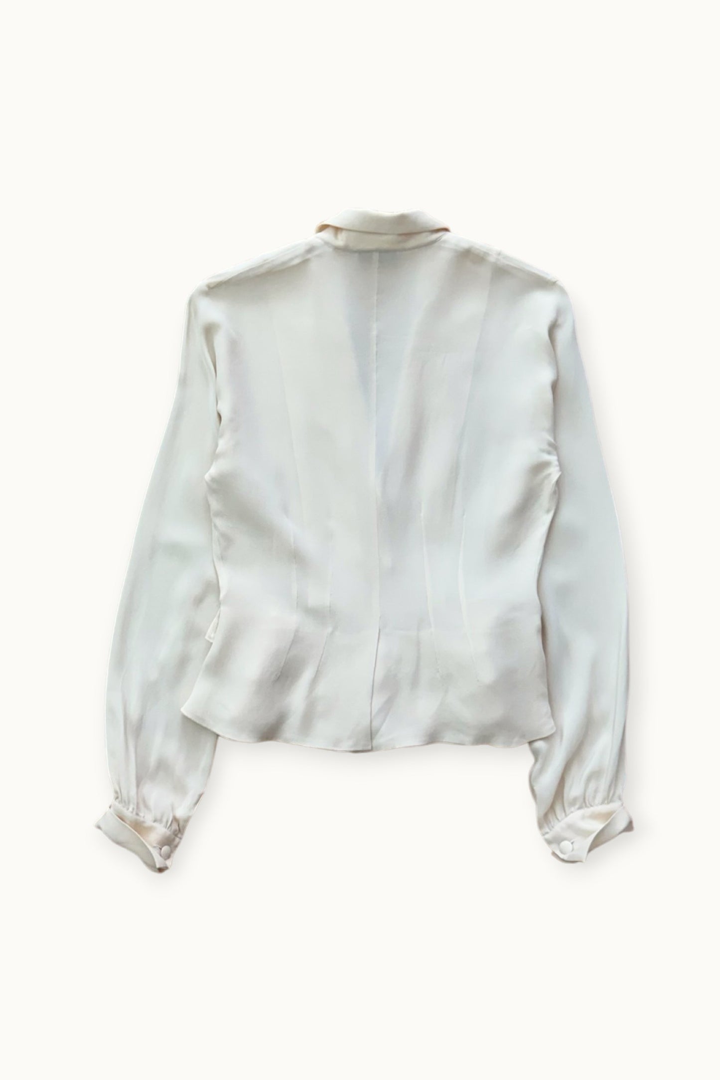 Pancaldi & B – Chemise en soie ivoire