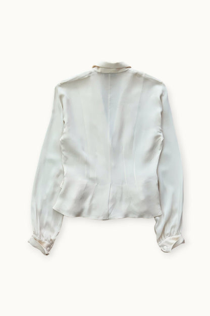 Pancaldi & B – Chemise en soie ivoire