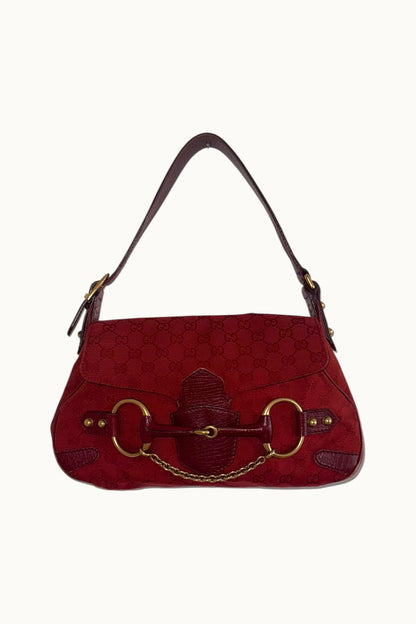 Gucci – Sac Horsebit monogramme rouge