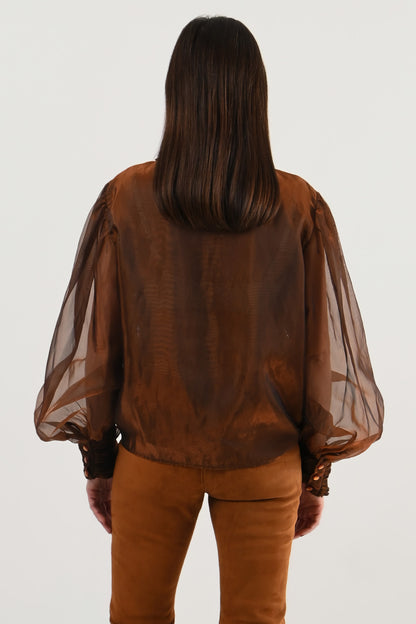 Anatif – Chemise bronze métallisé