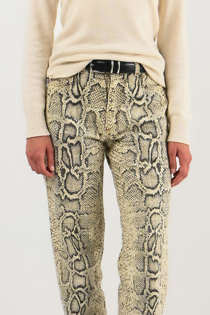 Roberto Cavalli – Jean effet python
