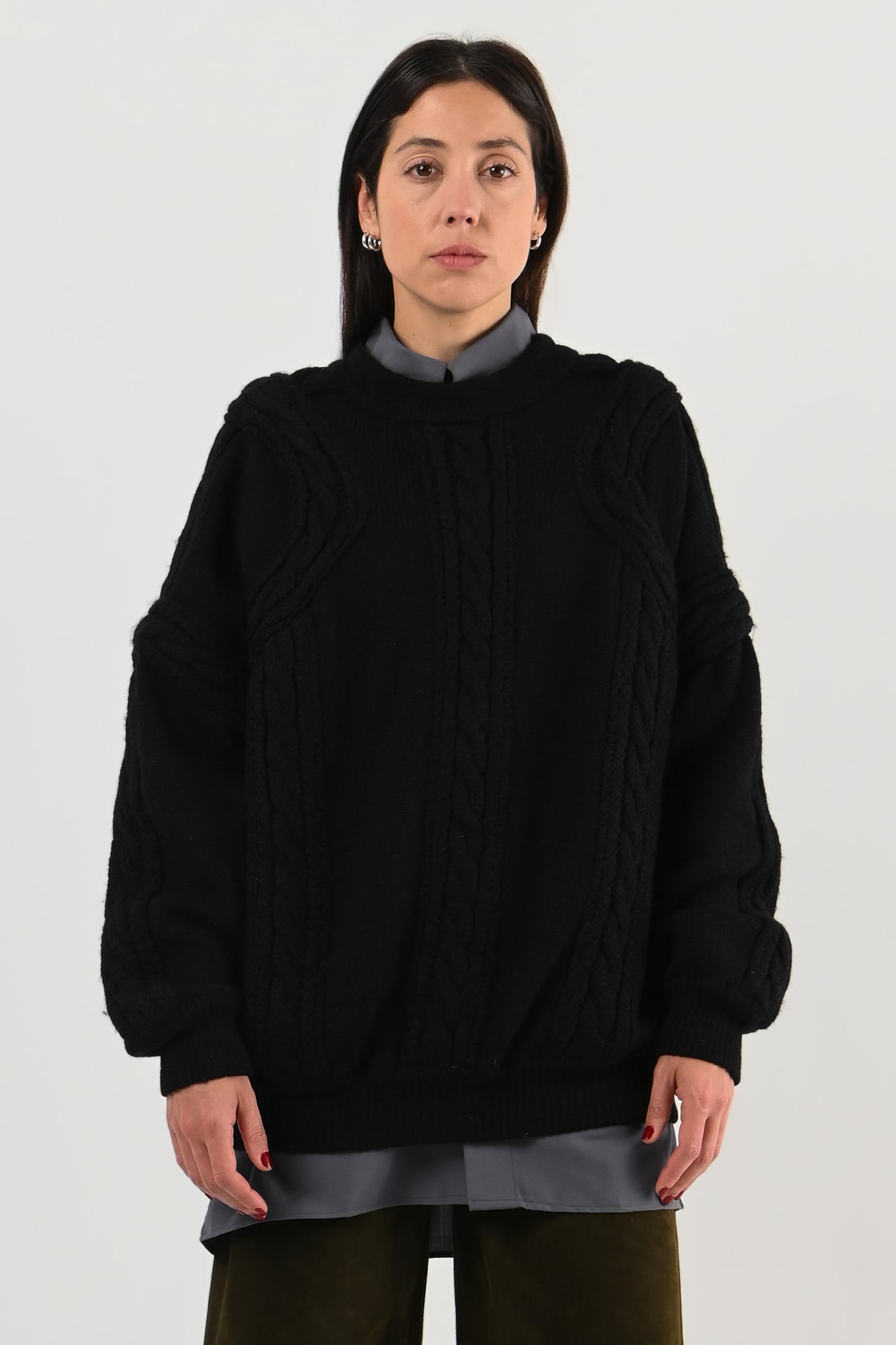 Claude Montana – Pull torsadé oversized