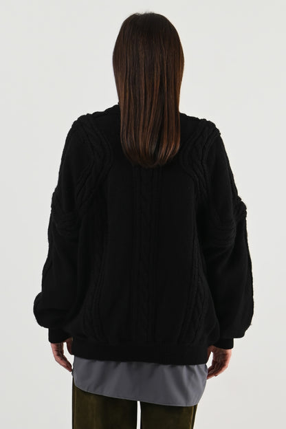 Claude Montana – Pull torsadé oversized