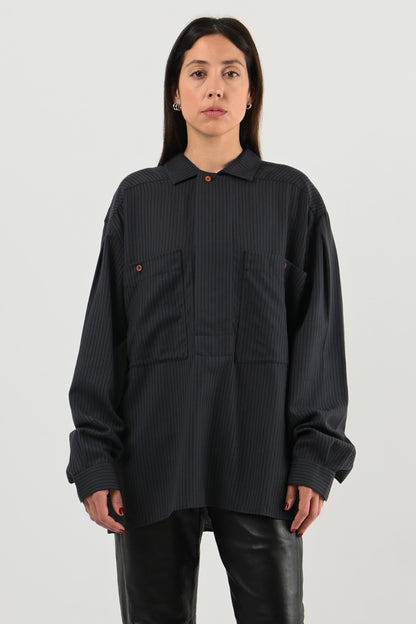 Claude Montana – Chemise en laine rayée