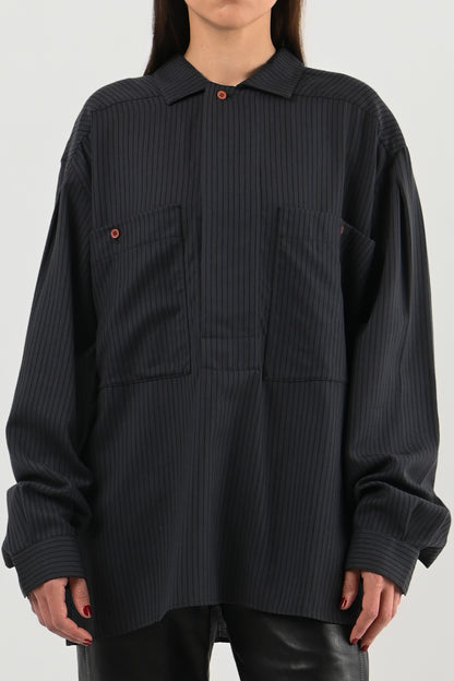 Claude Montana – Chemise en laine rayée