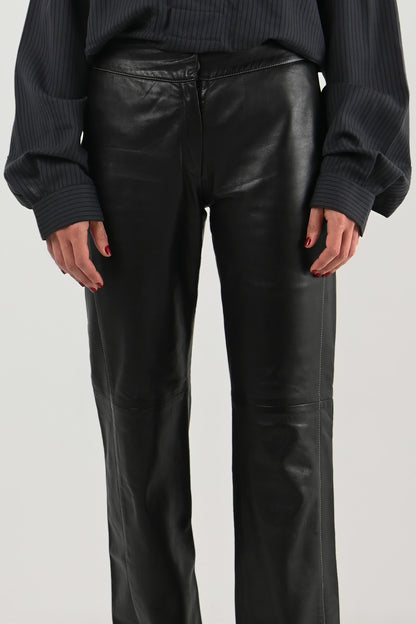 Kenzo Jungle – Pantalon en cuir noir