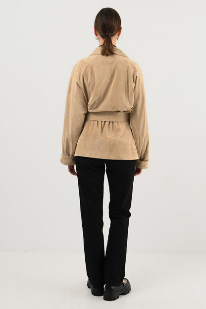 Ralph Lauren – Veste en daim ceinturée
