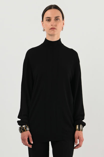 Mugler – Pull col montant en laine