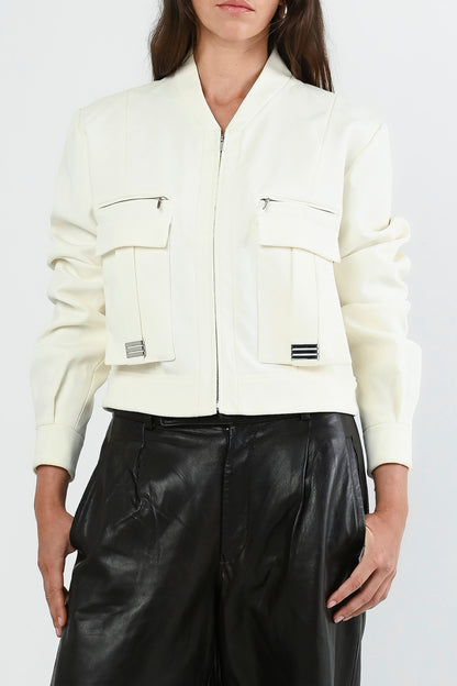 Mugler — Bomber à poches plaquées