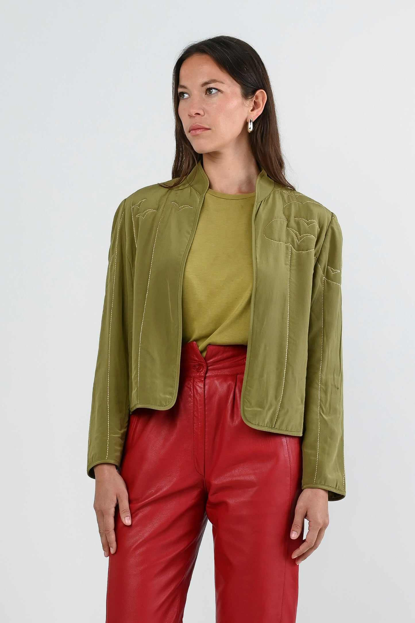 Vintage - Veste légère brodée