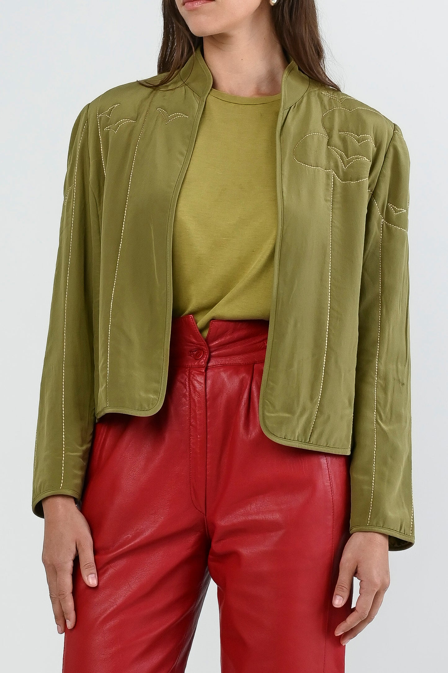 Vintage - Veste légère brodée