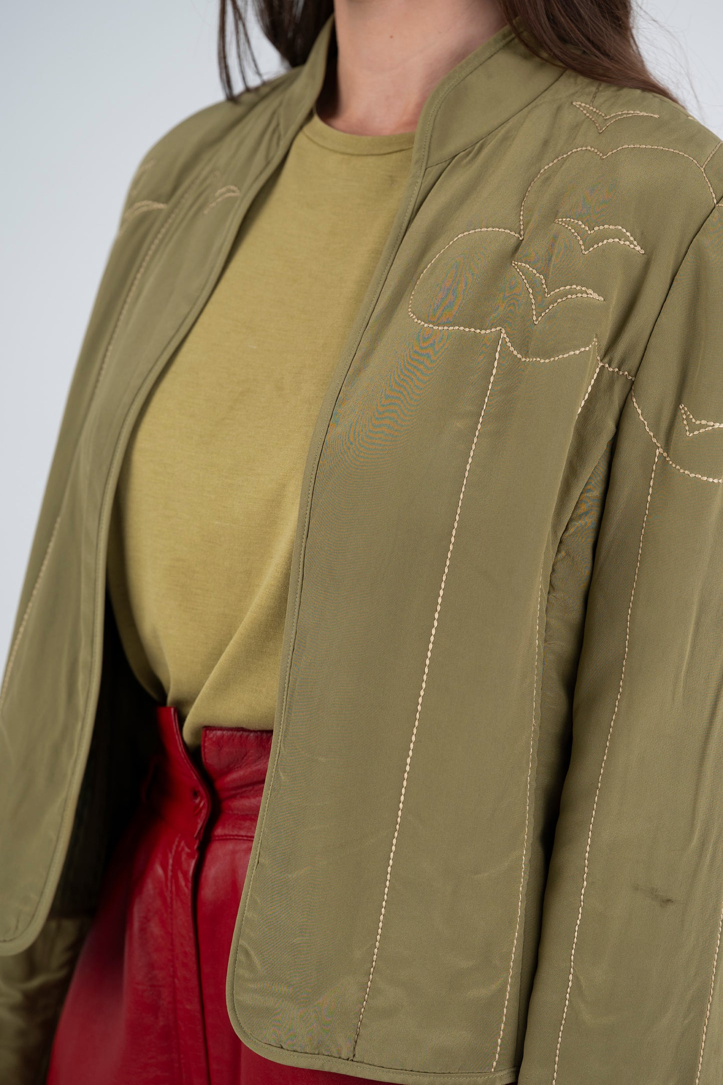 Vintage - Veste légère brodée